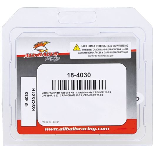MASTER CYLINDER REBUILD KIT ALL BALLS RACING MCR18-4030