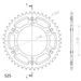ZADNJI VERIŽNIK (ZOBNIK) SUPERSPROX STEALTH RST-498:44-RED RDEČ 44T, 525
