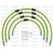 STANDARD FRONT BRAKE HOSE KIT VENHILL POWERHOSEPLUS SUZ-5004F-GR (4 CEVI V KOMPLETU) GREEN HOSES, CHROMED FITTINGS