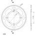VERIŽNI SET EK - SREBRNA CHAIN 428 SHDR, NON-SEALED, CHK FRONT SPROCKET SUPERSPROX, CHK ALUMINIUM CHK REAR SPROCKET SUPERSPROX ZA YAMAHA YZ 85 2002-2018