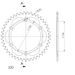 REAR ALU SPROCKET SUPERSPROX RAL-1512:42-RED RDEČ 42T, 520