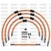 STANDARD FRONT BRAKE HOSE KIT VENHILL POWERHOSEPLUS KAW-9001FB-OR (5 CEVI V KOMPLETU) ORANGE HOSES, BLACK FITTINGS