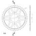 VERIŽNI SET EK - SREBRNA CHAIN 530 DEX, X-RING (X, NX, QX, XS), CHK FRONT SPROCKET JT, CHK REAR SPROCKET SUPERSPROX ZA SUZUKI GSX 550 1983-1987