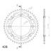 REAR SPROCKET SUPERSPROX STEALTH RST-898:46-GLD ZLATA 46T, 428