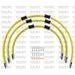 STANDARD FRONT BRAKE HOSE KIT VENHILL POWERHOSEPLUS YAM-11003FS-YE (3 CEVI V KOMPLETU) YELLOW HOSES, STAINLESS STEEL FITTINGS