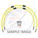CROSSOVER FRONT BRAKE HOSE KIT VENHILL POWERHOSEPLUS SUZ-10011FB-YE (2 CEVI V KOMPLETU) YELLOW HOSES, BLACK FITTINGS