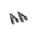 CLAMP SET PUIG LUMEN LED 20876N D 35-37CM + SUPORT FOR HEADLIGHTS ČRNA