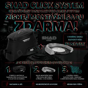 KE KAŽDÉMU TANKVAKU PRO CLICK SYSTEM ZÍSKEJ MONTÁŽNÍ SADU CLICK SYSTEM ZDARMA
