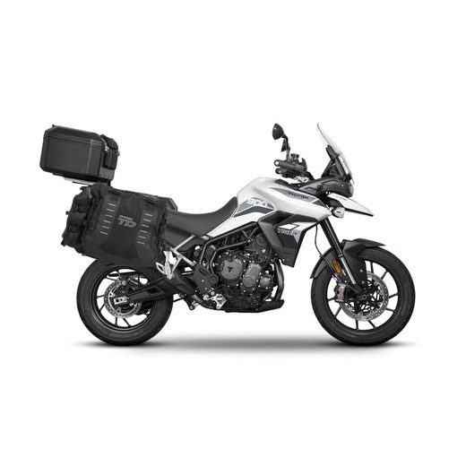 KOMPLETNÍ SADA BOČNÍCH ADVENTURE BRAŠEN SHAD TERRA TR40 A HLINÍKOVÉHO 55L VRCHNÍHO KUFRU, VČETNĚ MONTÁŽNÍ SADY SHAD TRIUMPH TIGER 900/GT/RALLY