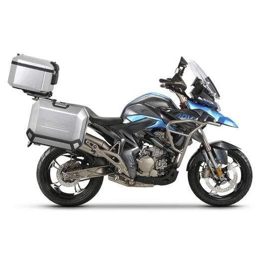 KOMPLETNÍ SADA HLINÍKOVÝCH KUFRŮ SHAD TERRA, 55L TOPCASE 47L/47L BOČNÍ KUFRY, VČETNĚ MONTÁŽNÍ SADY A PLOTNY SHAD ZONTES ZT310-T/ T2-310
