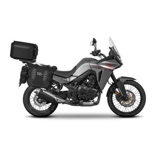 KOMPLETNÍ SADA BOČNÍCH ADVENTURE BRAŠEN SHAD TERRA TR40 A HLINÍKOVÉHO 55L VRCHNÍHO KUFRU, VČETNĚ MONTÁŽNÍ SADY SHAD HONDA TRANSALP 750