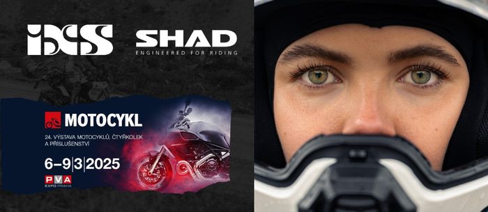 NEZMEŠKEJ NOVINKY ZNAČEK SHAD A IXS NA VÝSTAVĚ MOTOCYKL