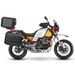 KOMPLETNÍ SADA ČERNÝCH HLINÍKOVÝCH KUFRŮ SHAD TERRA BLACK, 48L TOPCASE 36L/47L BOČNÍ KUFRY, VČETNĚ MONTÁŽNÍ SADY A PLOTNY SHAD MOTO GUZZI V 85 TT
