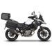 KOMPLETNÍ SADA ČERNÝCH HLINÍKOVÝCH KUFRŮ SHAD TERRA BLACK, 48L TOPCASE 47L/47L BOČNÍ KUFRY, VČETNĚ MONTÁŽNÍ SADY A PLOTNY SHAD SUZUKI DL 650 V-STROM