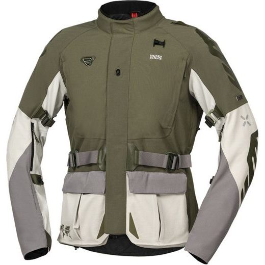 BUNDA S LAMINOVANOU MEMBRÁNOU IXS VENTURE-STX 1.0 ŠEDO-OLIVOVĚ ZELENÁ - AIRBAG READY