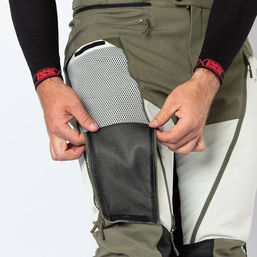 KALHOTY IXS VENTURE-AIR 1.0 SVĚTLE ŠEDÁ-OLIVOVÁ