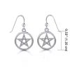 Silver Pentacle Earrings