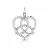 Trinity in Heart Sterling Silver Pendant