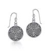 Spirals Of Druids Silver Earrings