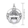 Celtic Silver Claddagh Pendant