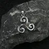 Silver Triskell With Gold Plated Triquetra