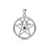 PENTAGRAM s granátem, sada stříbrného přívěsku a náušnic