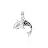 Shark Silver Pendant In Celtic Style