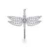 Celtic Dragonfly with Trinity Knot: Sterling Silver Pendant