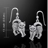 Witch Cats Silver Earrings
