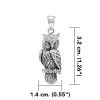 SOVA, stříbrný talisman, Ag 925
