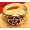 MAGICKÝ PRSTEN, pentagram, stříbro 925