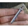 Viking Sword Silver Pendant With Garnets