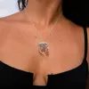 Moon Dragon Silver Pendant