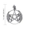 PENTAGRAM V DUBOVÉM LISTÍ. stříbrný přívěsek