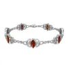 Eire Silver Bracelet With Garnets