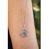 Stříbrný přívěsek Triquetra s keltským půlměsícem a triskelionem
