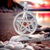 Snake Pentacle Silver Pendant