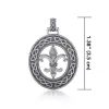 FLEUR DE LIS v keltském oválu, stříbrný šperk
