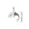 Shark Silver Pendant In Celtic Style