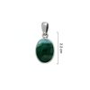 Malachitová elegance, stříbrný přívěsek