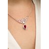 Violetta Celtic Silver Necklace With Garnet
