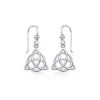 Triquetra – stříbrné keltské náušnice