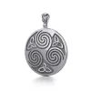 Celtic Sterling Silver Pendant Spiral Triskelion