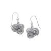 Newgrange Triple Spiral Sterling Silver Earrings