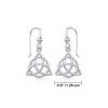 Triquetra – stříbrné keltské náušnice