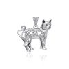 Knotted Cat Silver Pendant