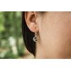 Celtic Knot Silver Earrings With Garnet