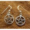 Silver Pentacle Earrings