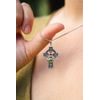 Claddagh Celtic Cross with Lucky Four Leaf Clover Silver Pendant