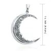 Oak Moon Sterling Silver Pendant